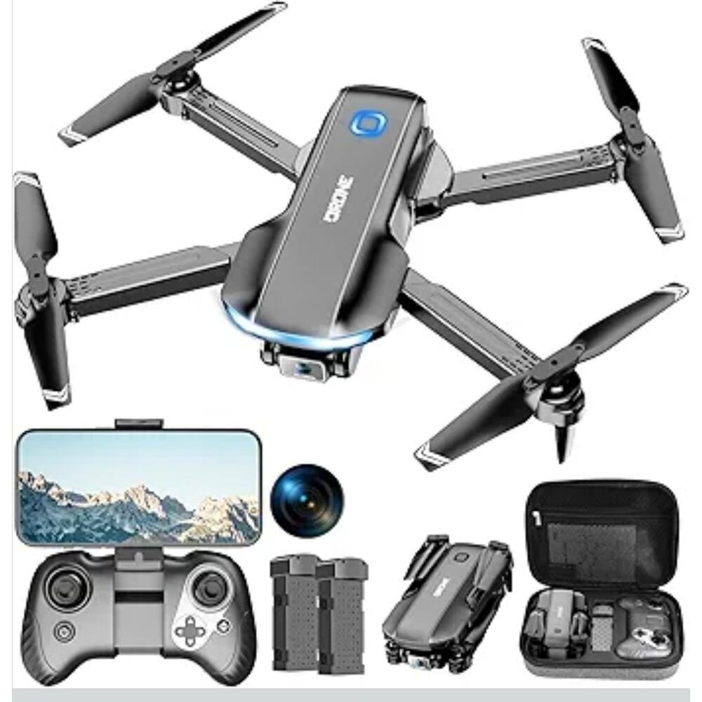 JY017 Smart Drone Bundle - 4K HD Camera, 2 Batteries & Case - Foldable FPV